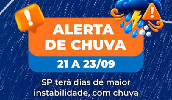 Defesa Civil renova alerta para chuvas e inclui Barretos