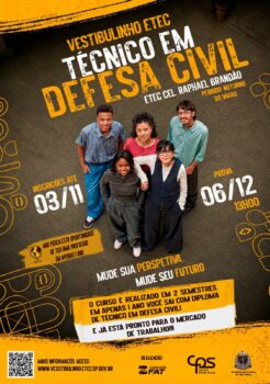 Vestibulinho oferece curso de Defesa Civil com duração de 1 ano