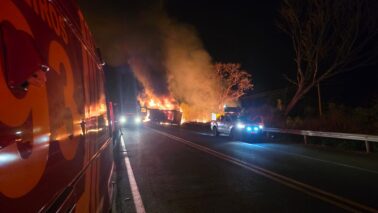 Acidente entre caminhões mata motorista na rodovia Assis Chateaubriand (Foto: O Diário de Barretos)