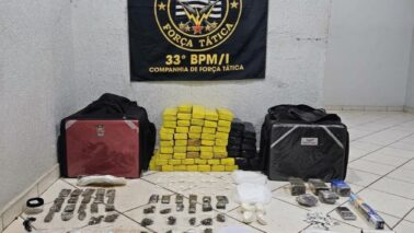 Polícia Militar apreende mais de 53kg de entorpecentes em Barretos (Foto: O Diário de Barretos)