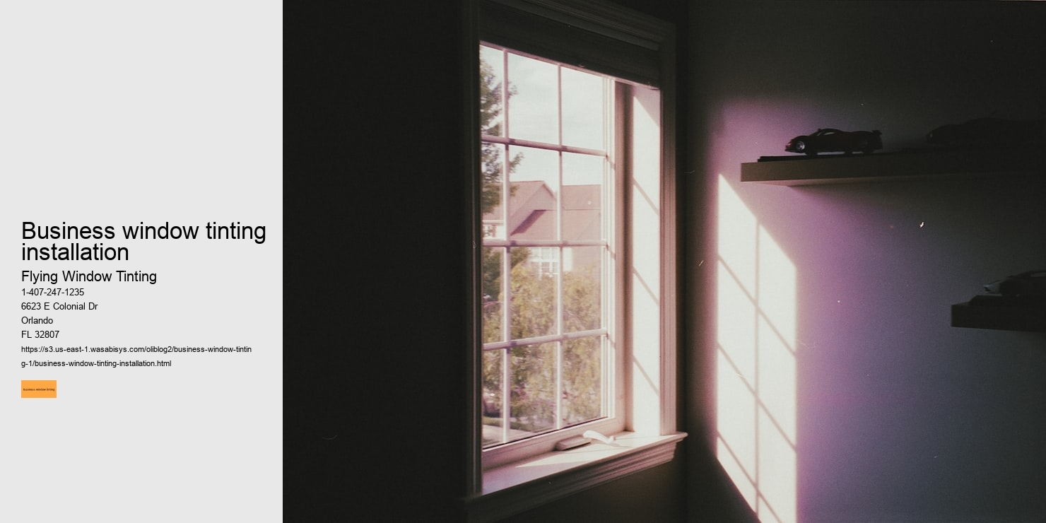 business window tinting installation