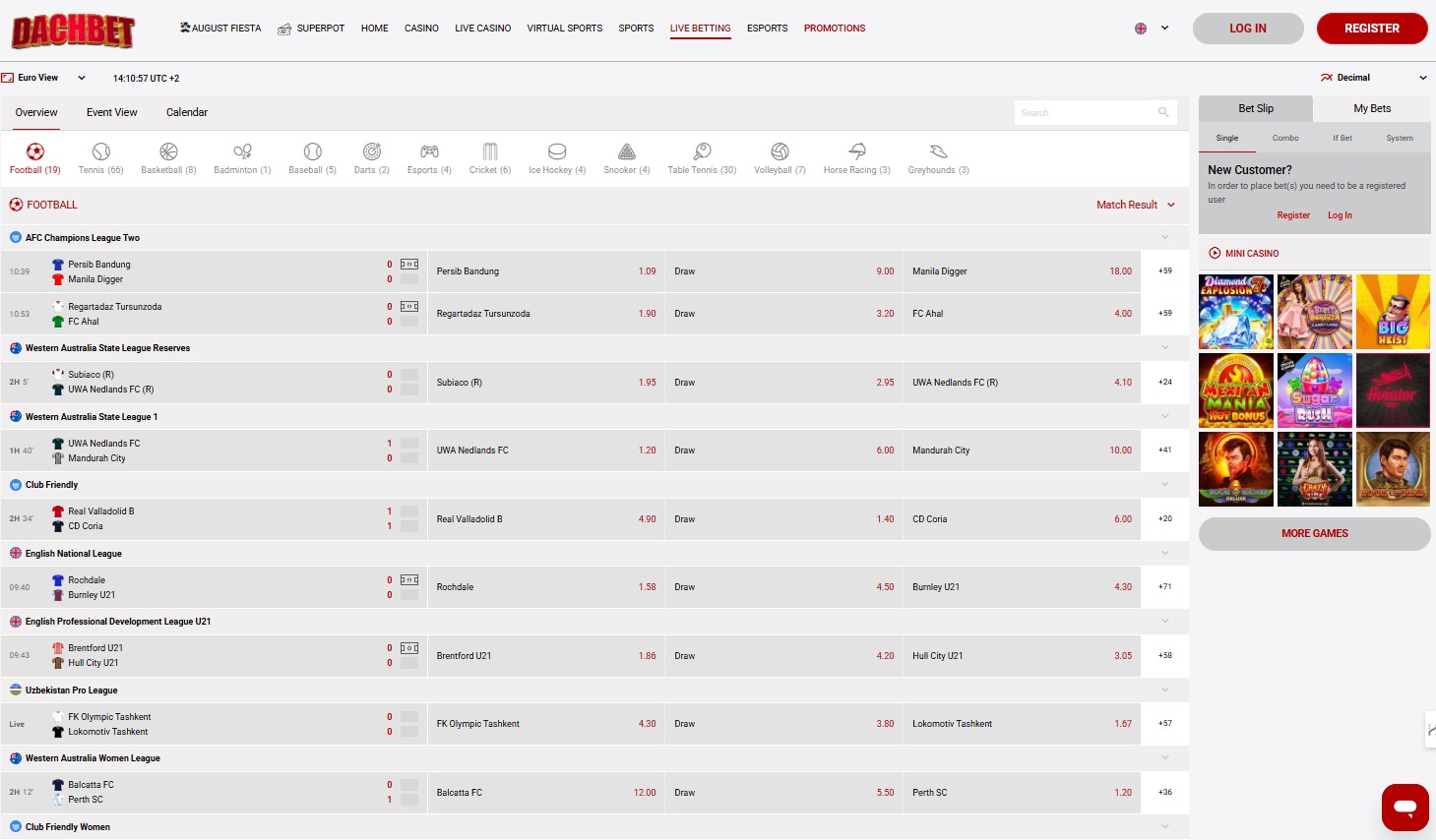 Dachbet Live Betting JP