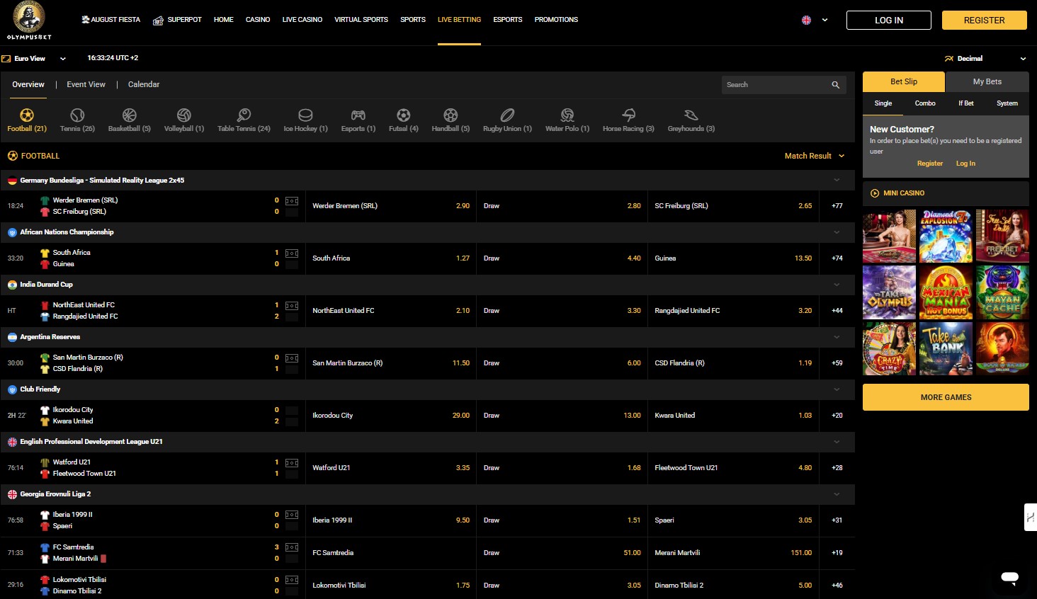 Olympusbet Live Betting JP