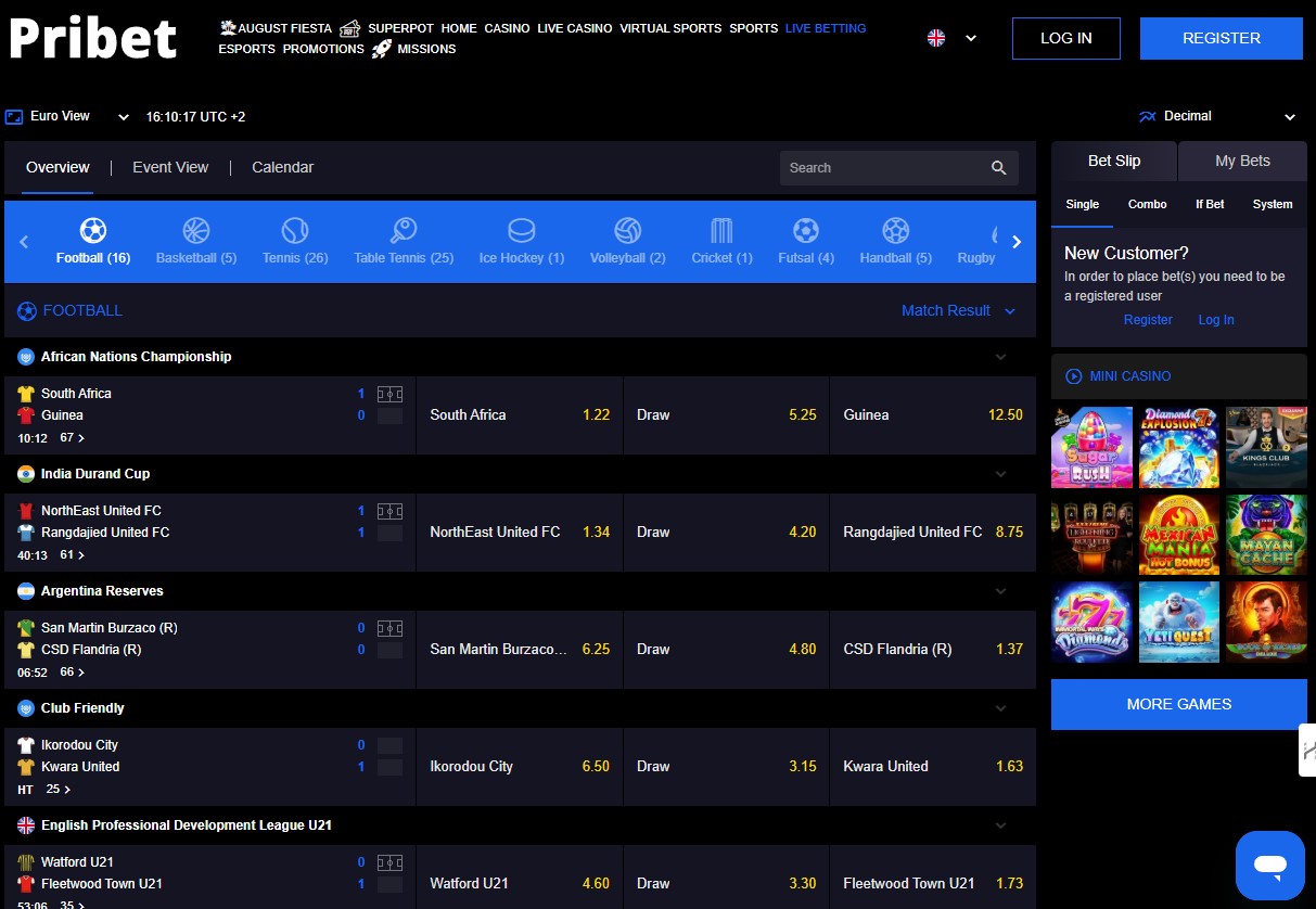 Pribet Live Betting JP