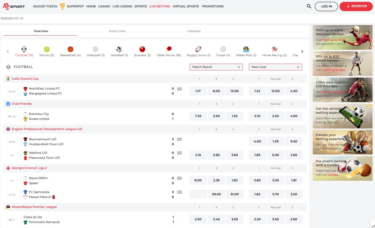 Realspin Live Betting JP