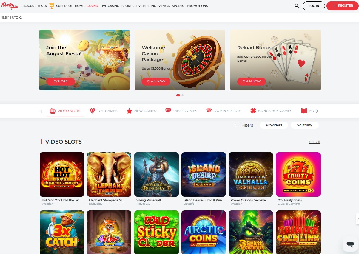 Realspin Online Casino JP