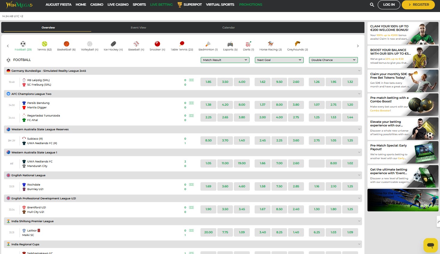 WinMega Live Betting JP