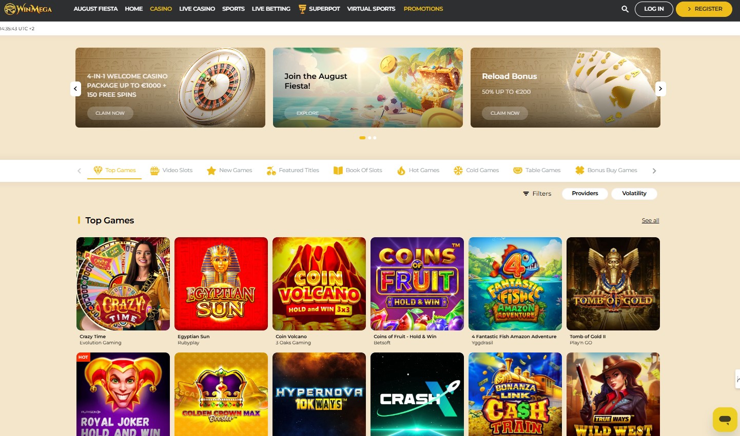 WinMega Online Casino JP