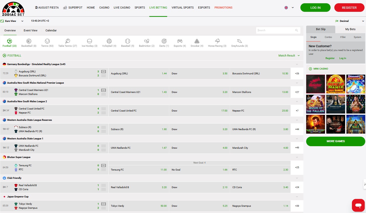 Zodiacbet Live Betting JP