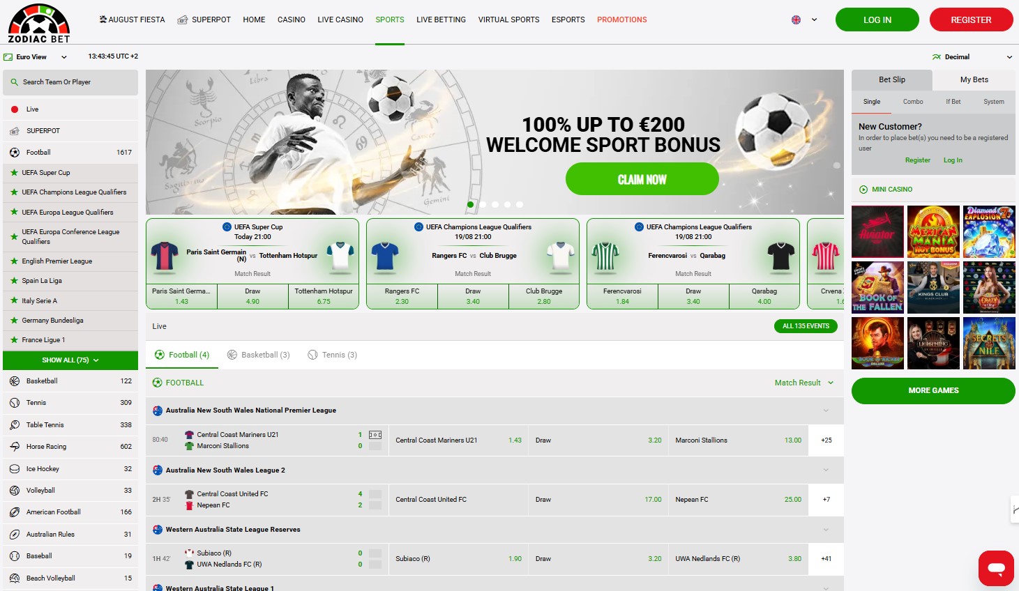 Zodiacbet Sports Betting JP