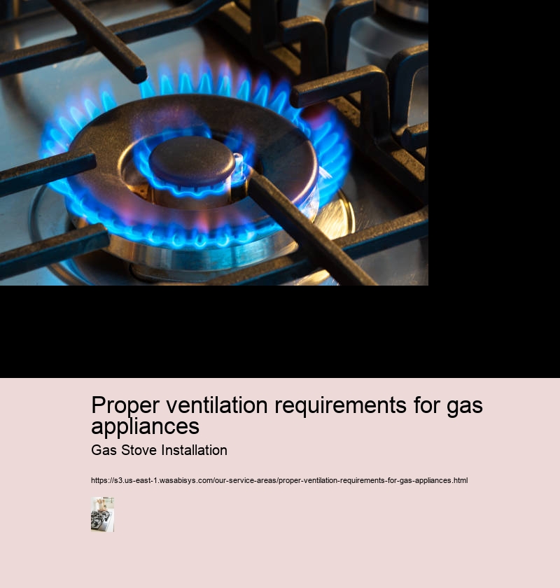 Proper ventilation requirements for gas appliances