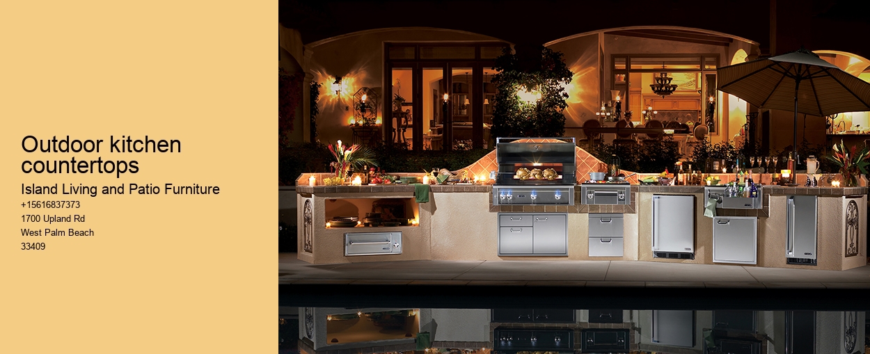 Outdoor kitchen countertops