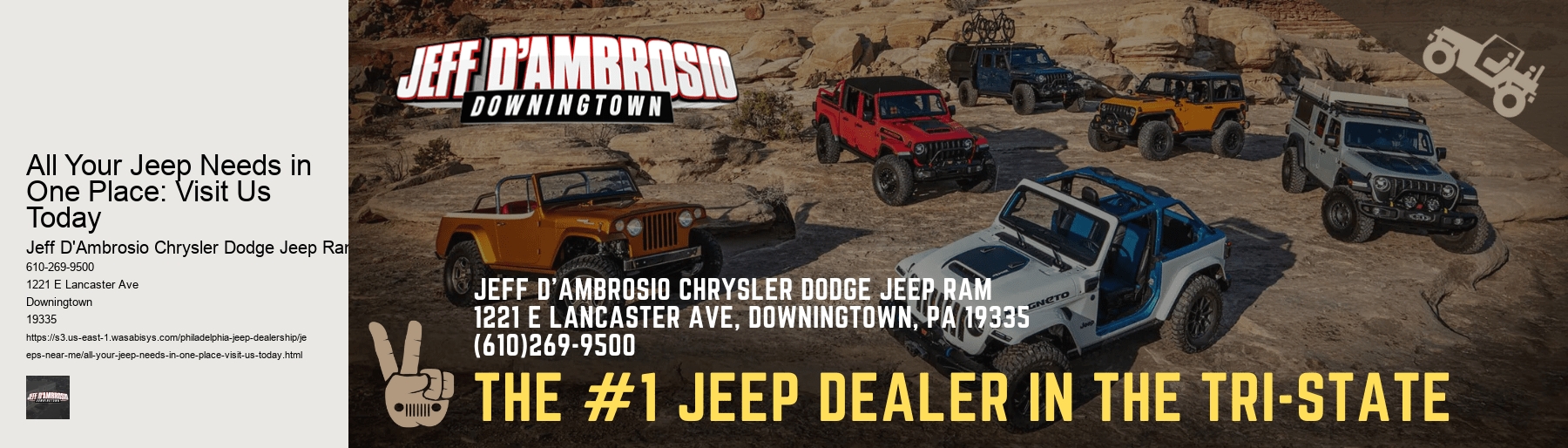 All Your Jeep Needs in One Place: Visit Us Today