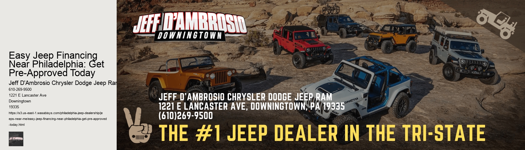 Easy Jeep Financing Near Philadelphia: Get Pre-Approved Today