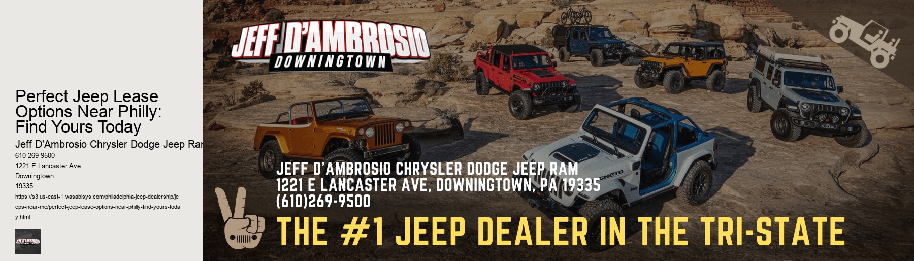 Perfect Jeep Lease Options Near Philly: Find Yours Today