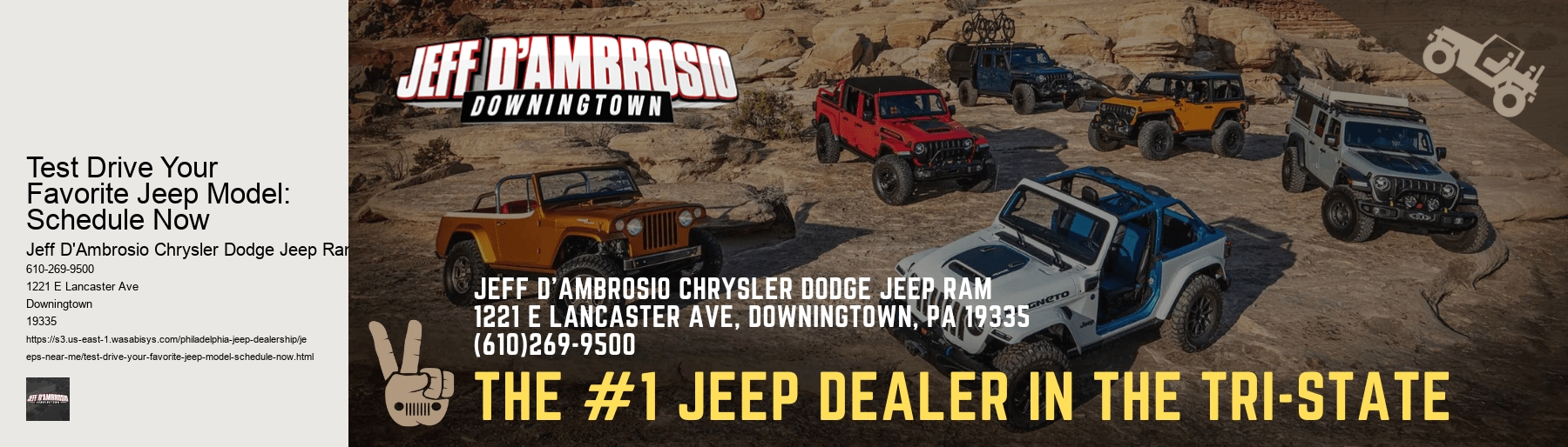Test Drive Your Favorite Jeep Model: Schedule Now
