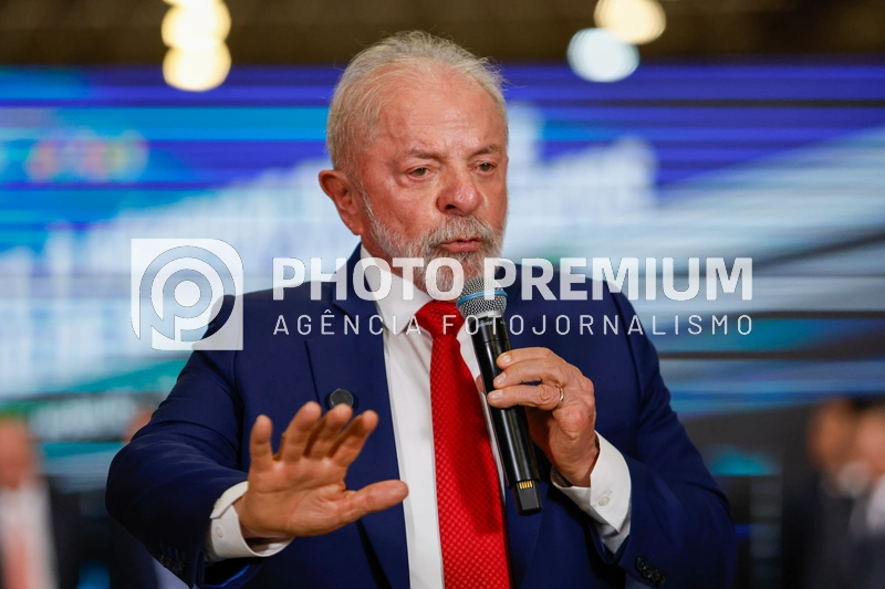 O presidente da República, Luiz Inácio Lula da Silva, participa da cerimônia de inauguração da fábrica de trens da CRRC