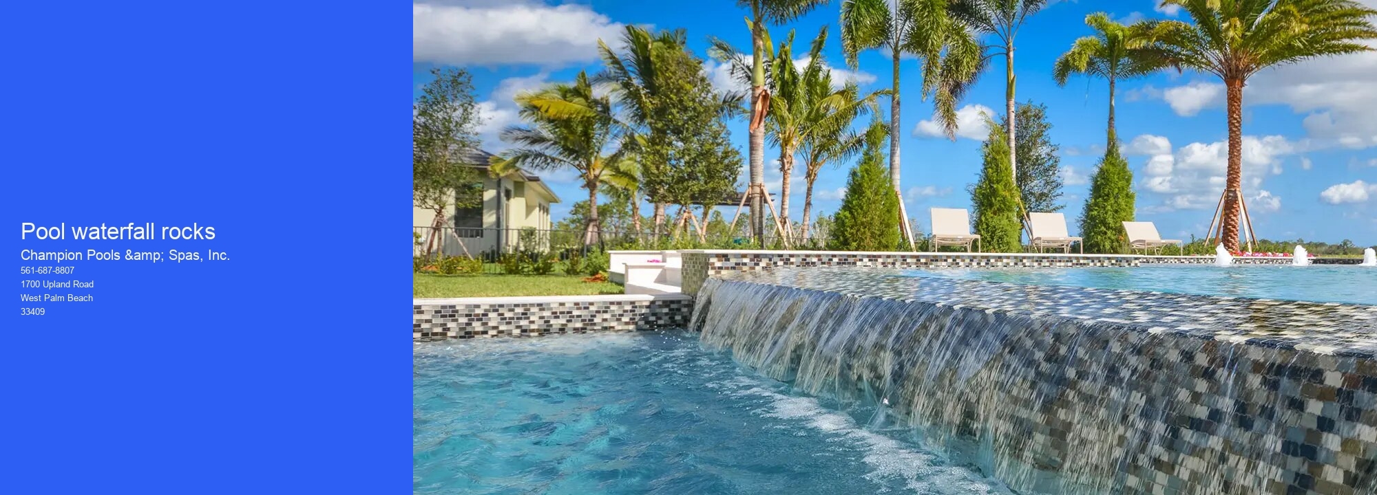 pool waterfall rocks
