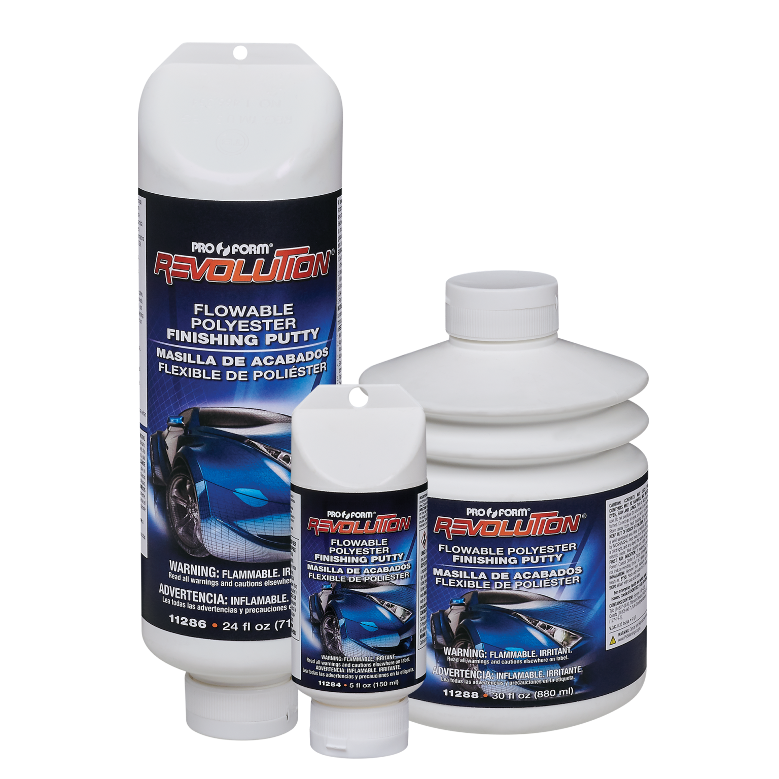 Revolution Flowable Polyester Finishing Putty Pro Form