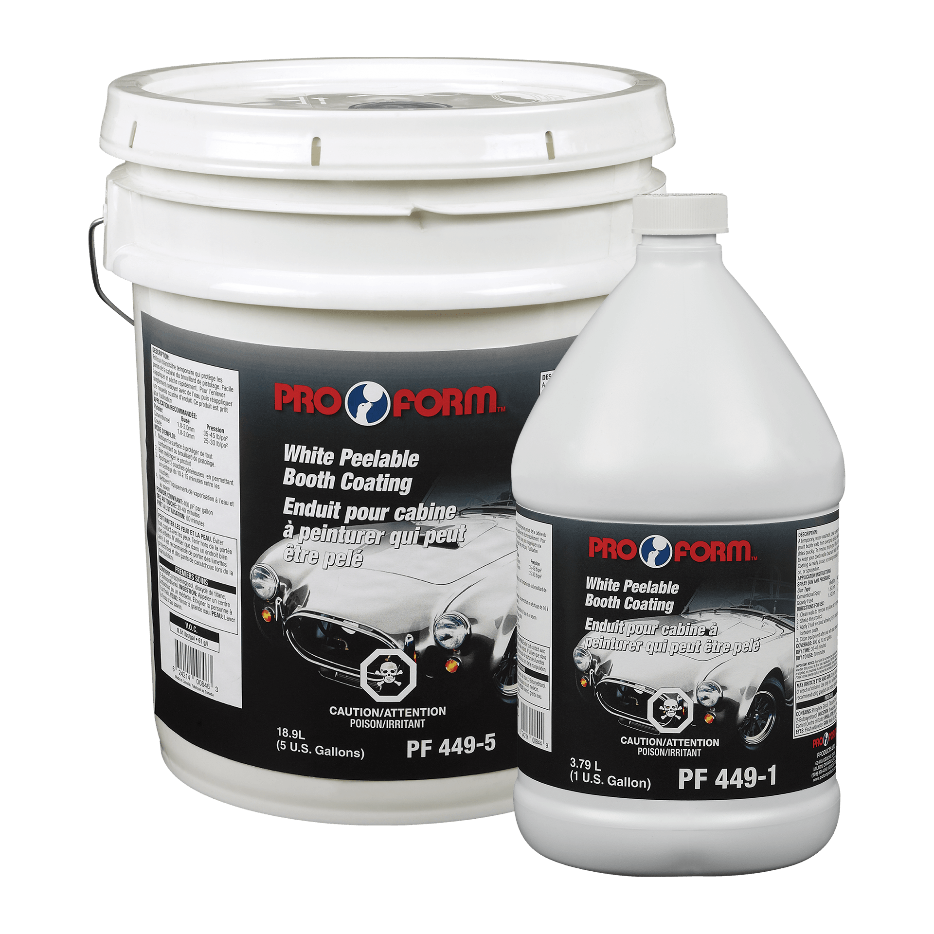 White Peelable Booth Coating Pro Form