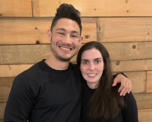 A head shot of Coby Iwaasa and Frédérique Lambert.