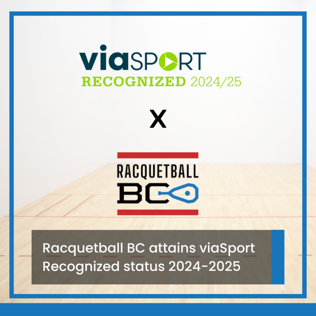 Racquetball BC attains viaSport Designation status for 2024-2025