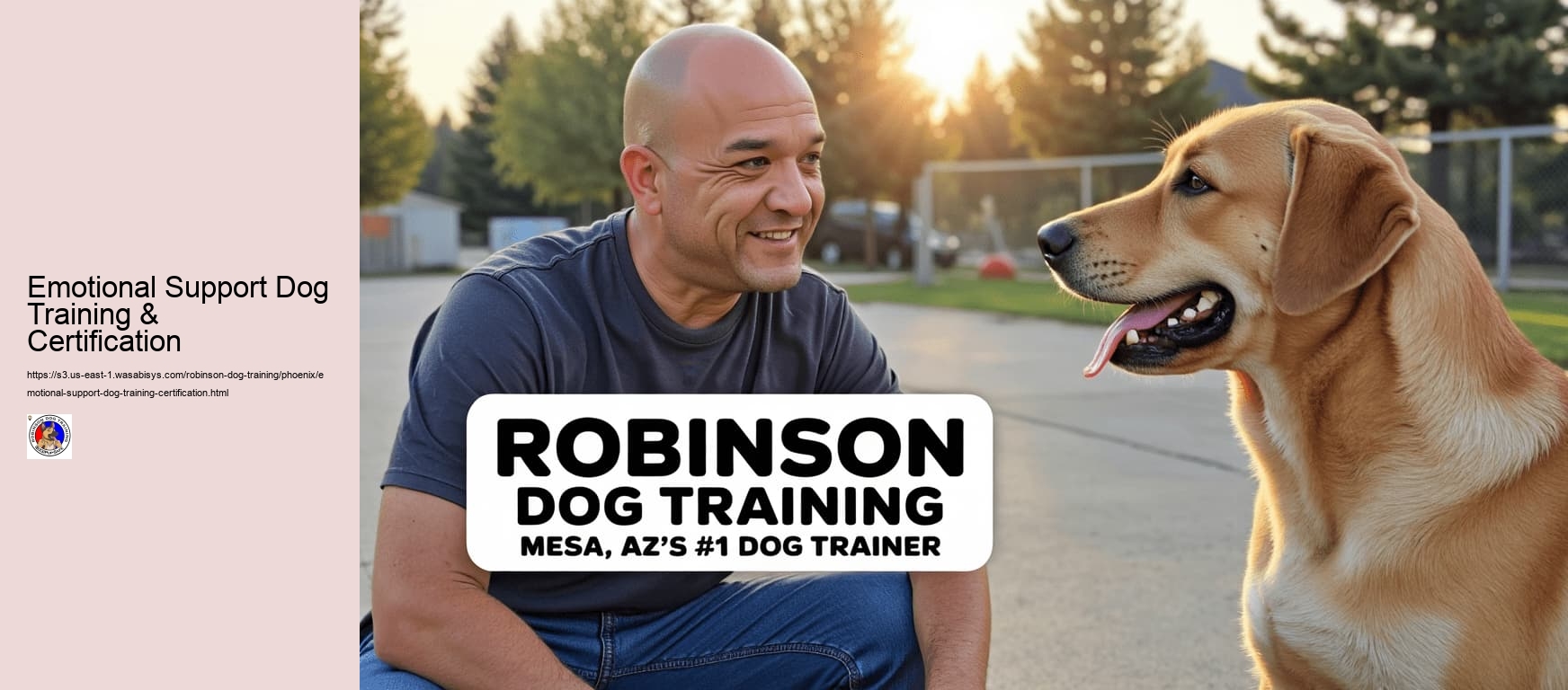 Emotional Support Dog Training & Certification
