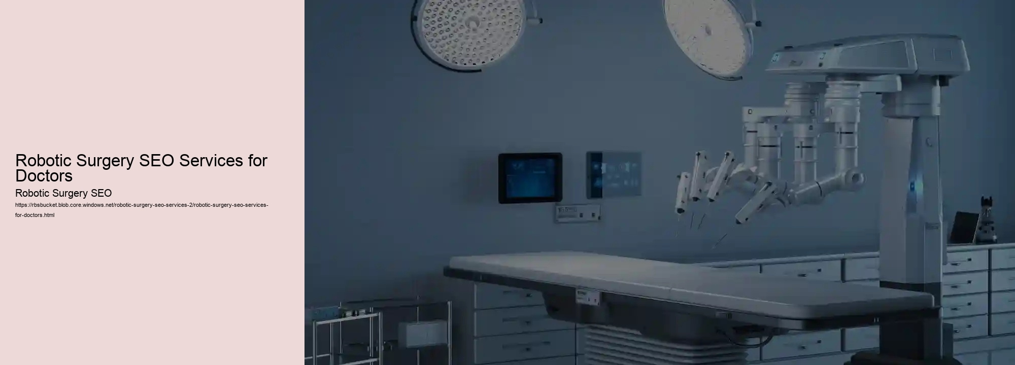 Robotic Surgery SEO Services for Doctors