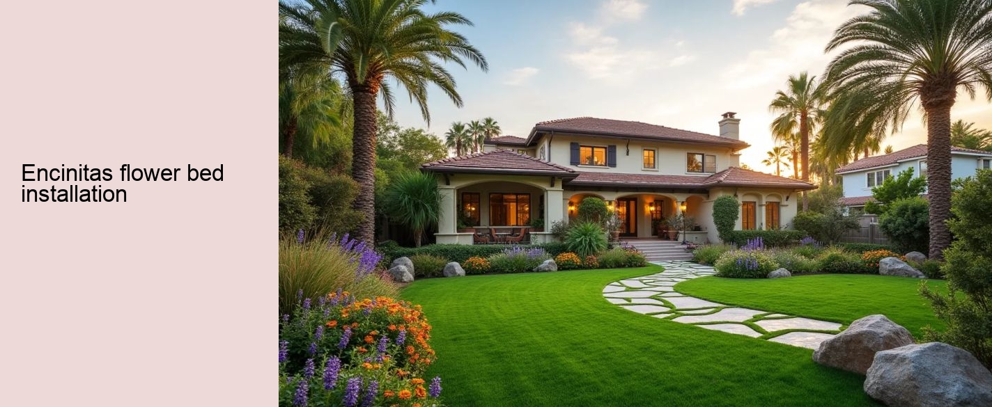 Encinitas flower bed installation