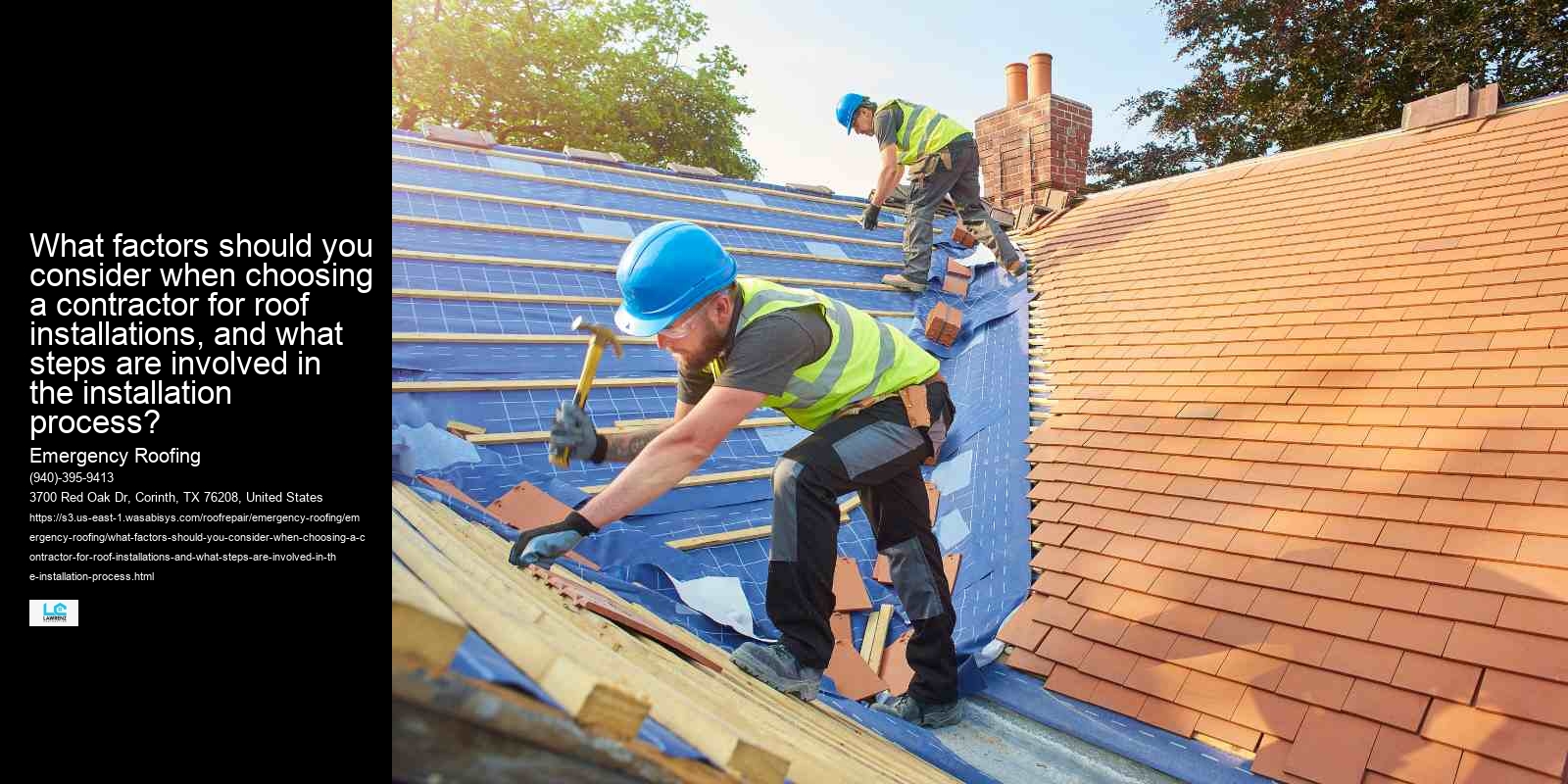 What factors should you consider when choosing a contractor for roof installations, and what steps are involved in the installation process?