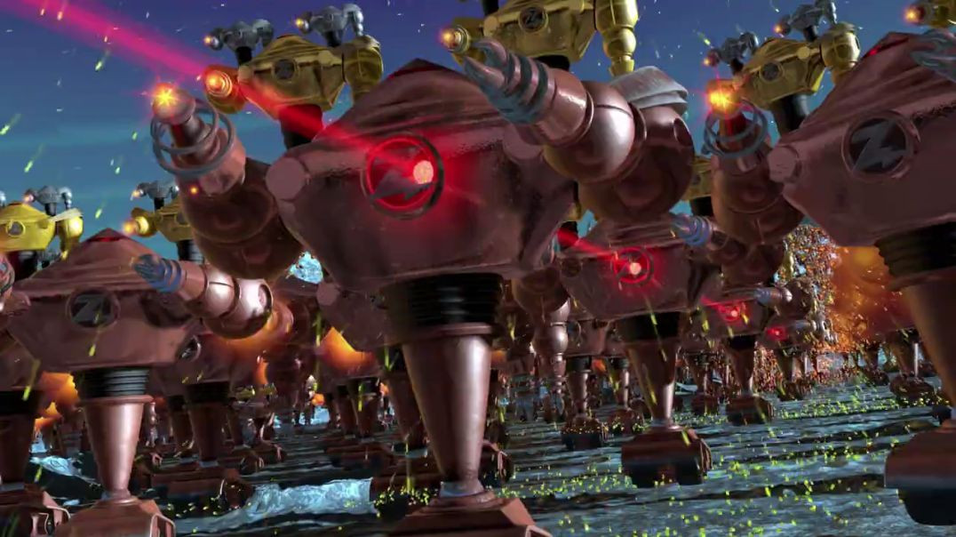 Toy Story 2 Zurgbots Being Hit by Lasers