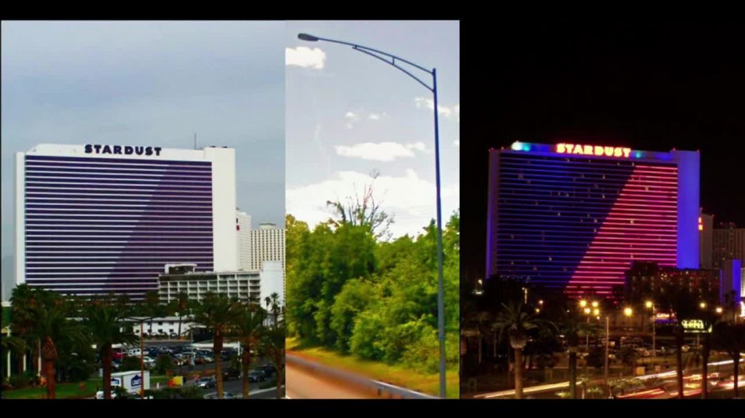 ⁣Stardust Hotel and Casino Las Vegas and Street Lights