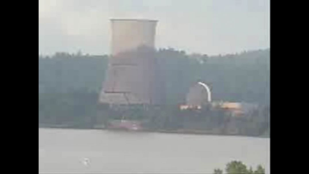 ⁣Trojan Nuclear Power Plant Cooling Tower Implosion