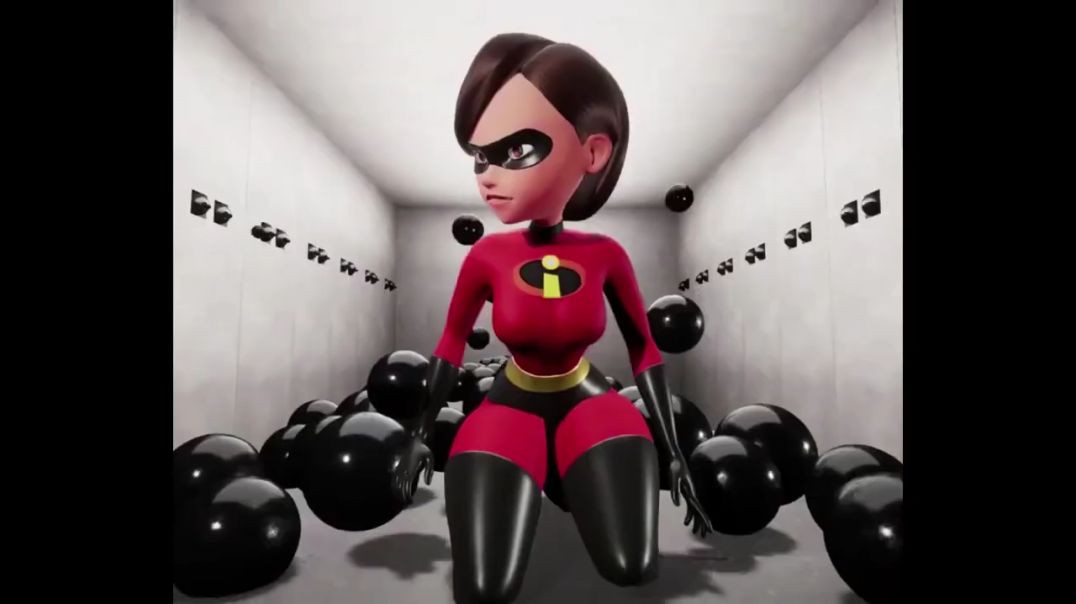 ⁣Incredibles Elastigirl Being Hit By Goo Balls