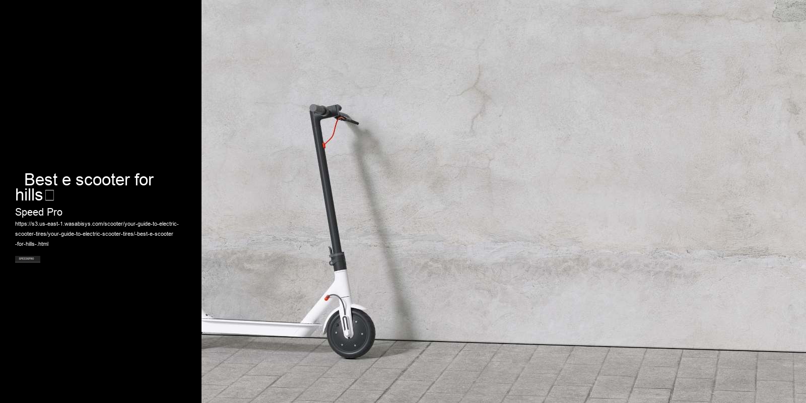   Best e scooter for hills	 