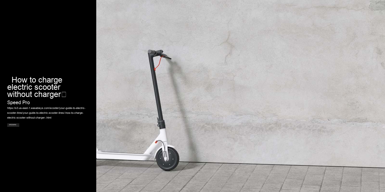   How to charge electric scooter without charger	 