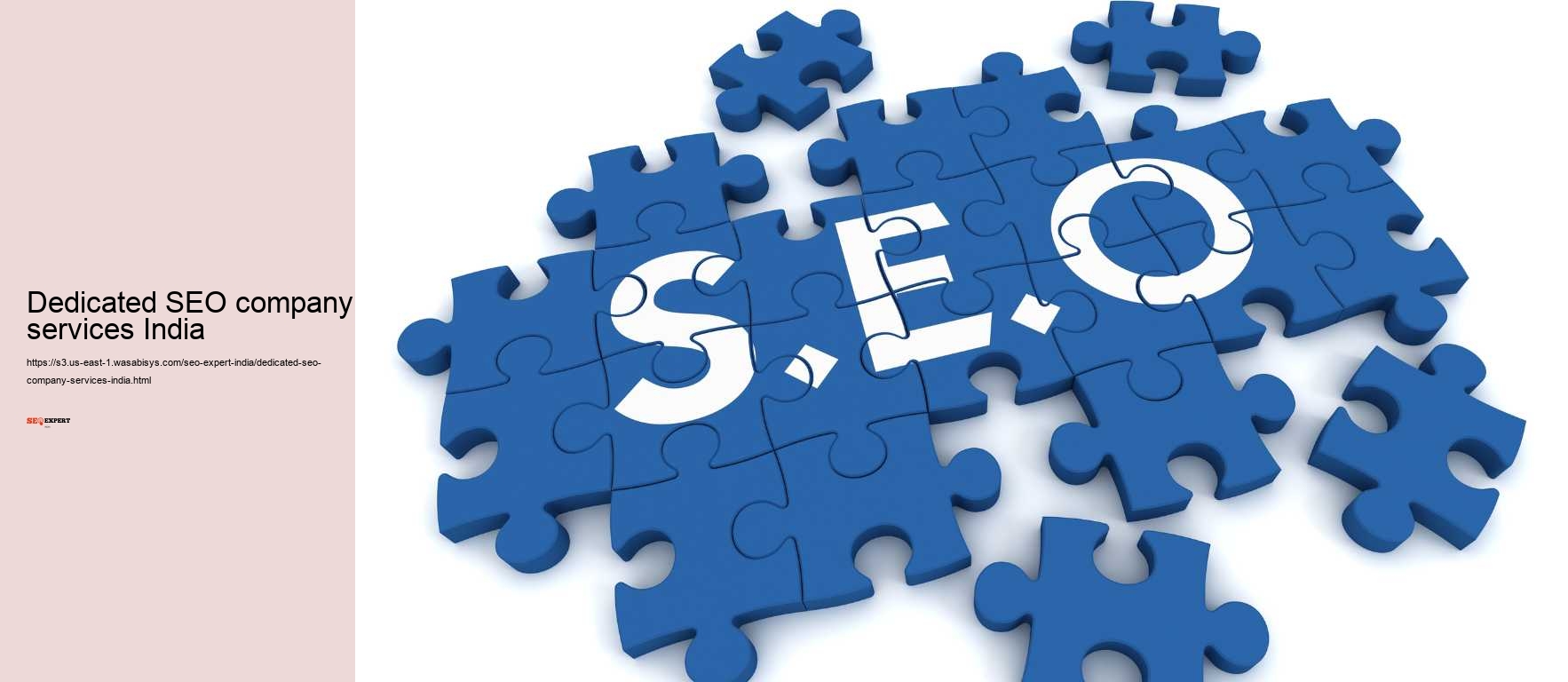 Dedicated SEO company services India