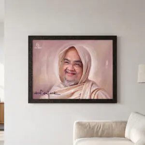 Sarva Swikar Digital Oil Painting Frame Pink Colour 03