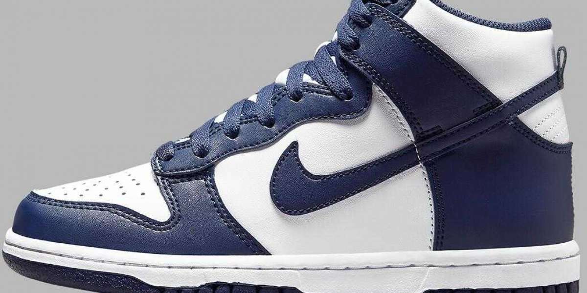 Brand New Nike Dunk High Is Releasing With Navy And White