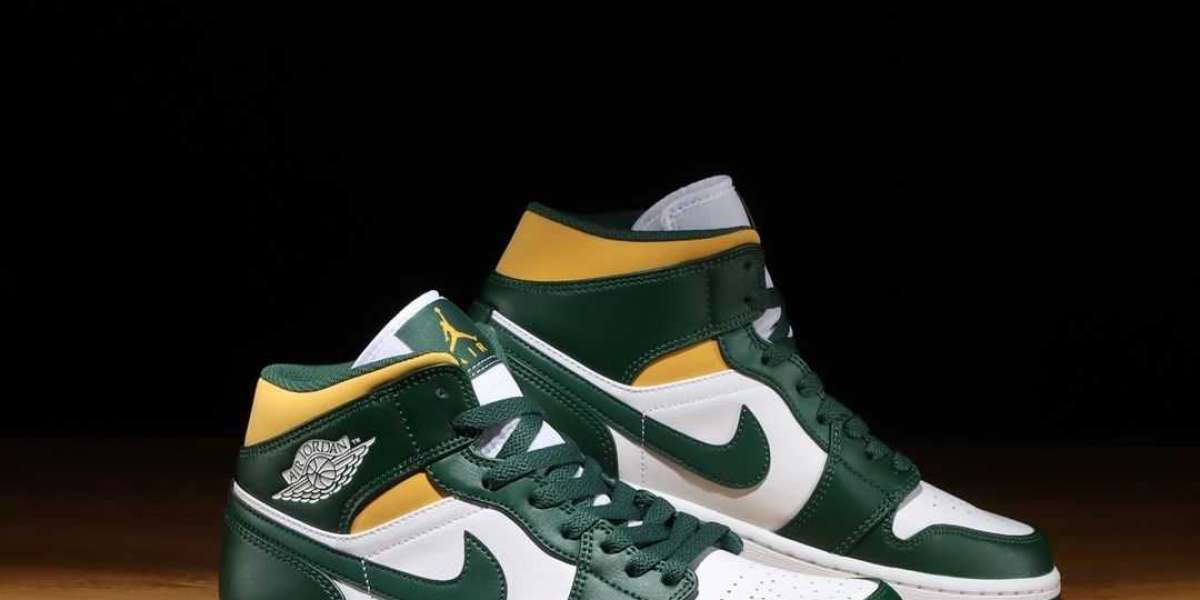 554724-371 Air Jordan 1 Mid "Sonics" High Price Oregon Color Matching AJ1 Have you bought it yet?
