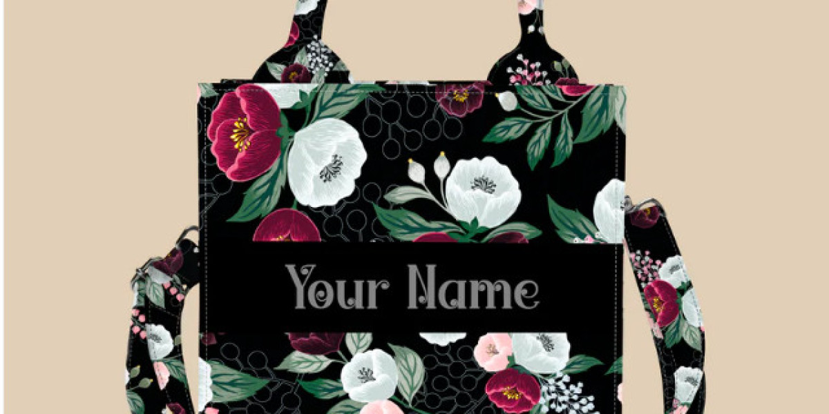 Personalized Small Tote Bag Designed With Decorative Wild Peone Flowers