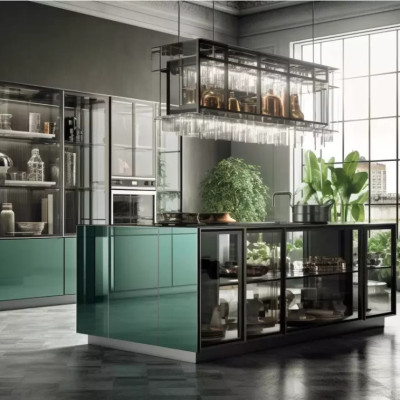 Chic Italian Glass Kitchen Cabinets – Bright & Spacious Appeal Profile Picture