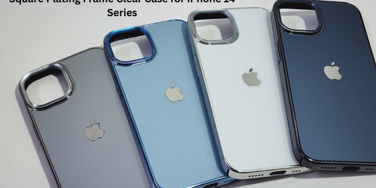 Square Plating Frame Clear Case for iPhone 14 Series