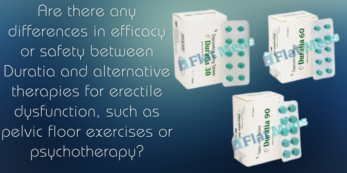 Are there any differences in efficacy or safety between Duratia and alternative therapies for erectile dysfunction, such
