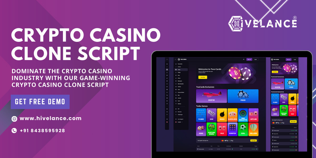Launch Your Own Cryptocurrency Casino with Hivelance's Crypto Casino Clone Script