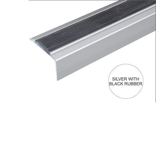 Aluminium Silver Stair Nosing For Tread Edges - Stair Nosing First