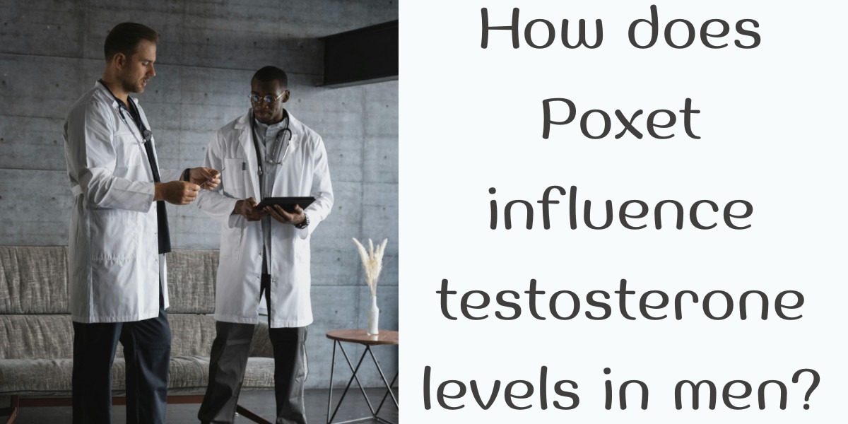 How does Poxet influence testosterone levels in men?