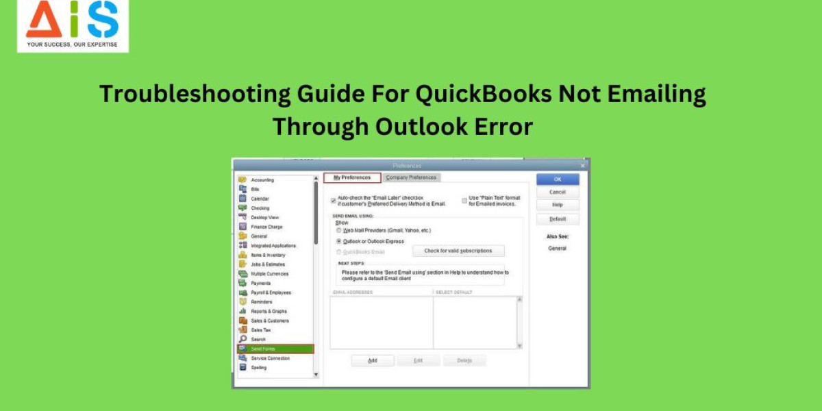 Troubleshooting Guide For QuickBooks Not Emailing Through Outlook Error