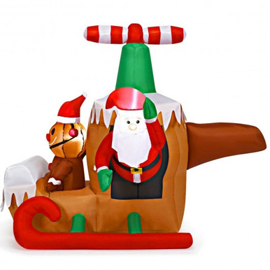 6Ft Long Inflatable Santa Claus Flying Airplane | Directmarketplace