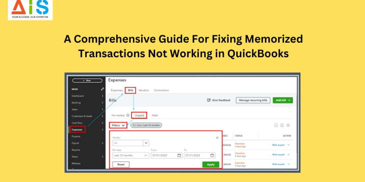 A Comprehensive Guide For Fixing Memorized Transactions Not Working in QuickBooks